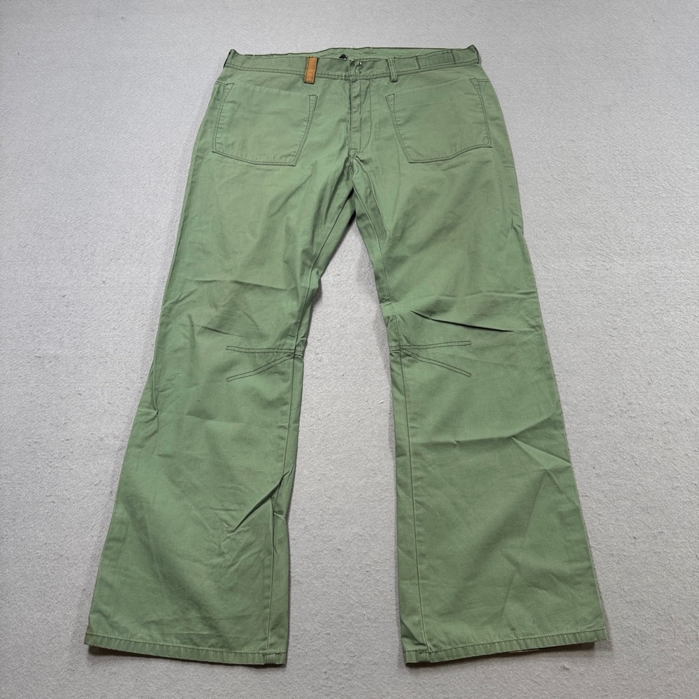 Vintage Guess Jeans Men's 38x32 Green Cargo Bootcut Relaxed Fit Utility Workwear
